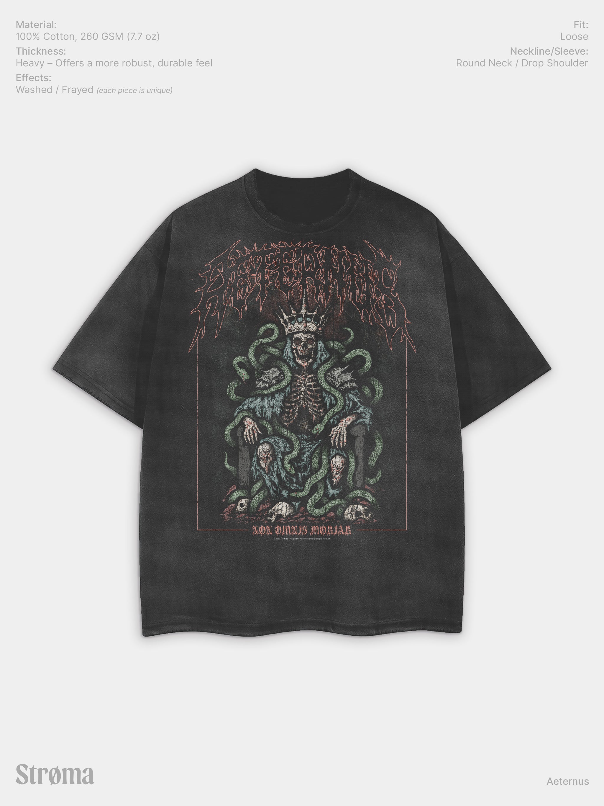 Aeternus Vintage Washed Hand-Frayed T-Shirt