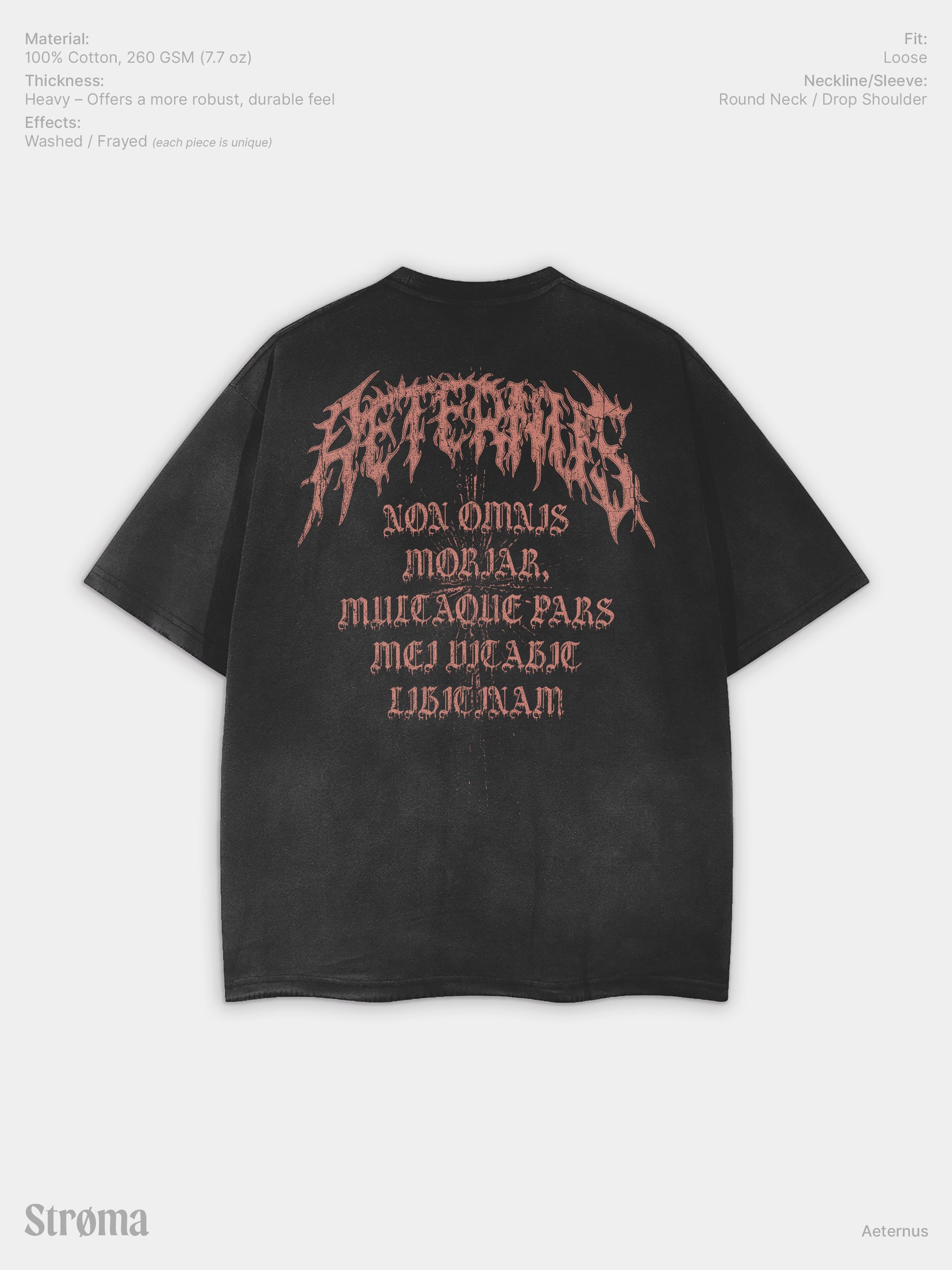 Aeternus Vintage Washed Hand-Frayed T-Shirt