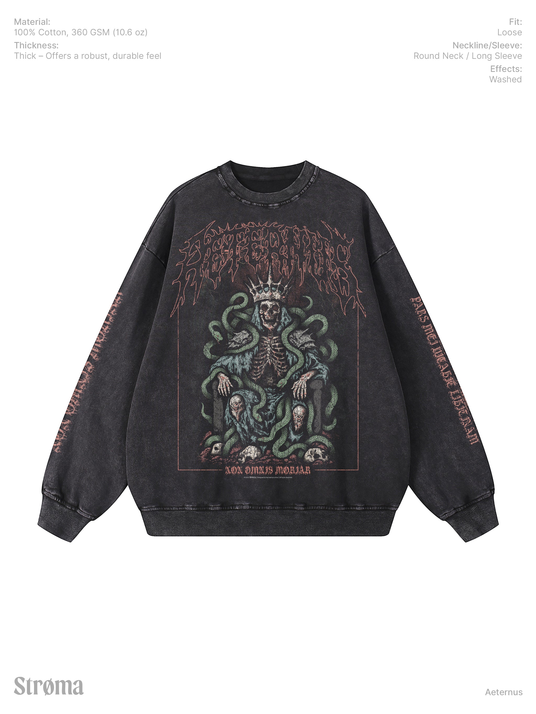 Aeternus Snow Washed Oversized Sweatshirt