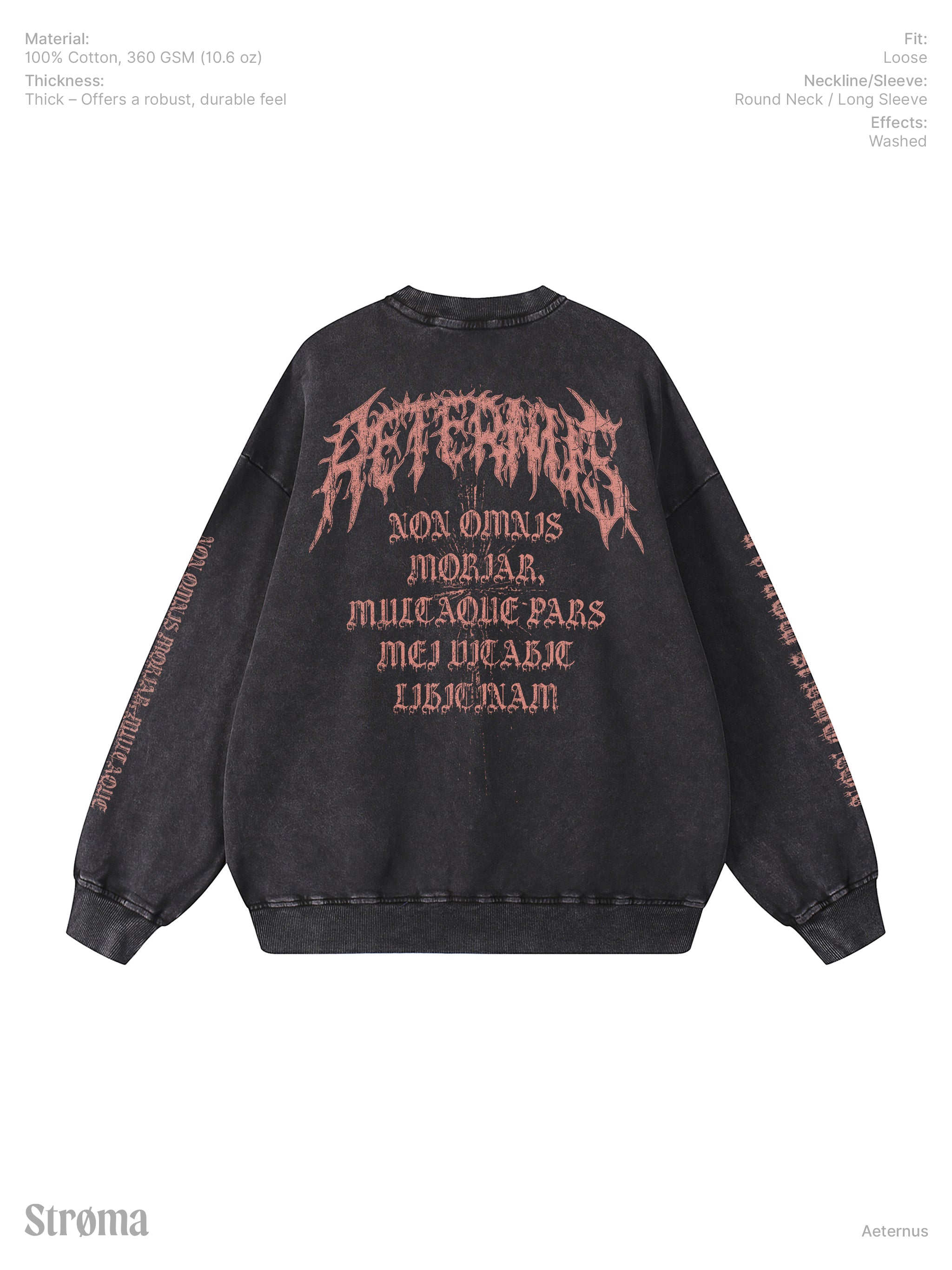 Aeternus Snow Washed Oversized Sweatshirt