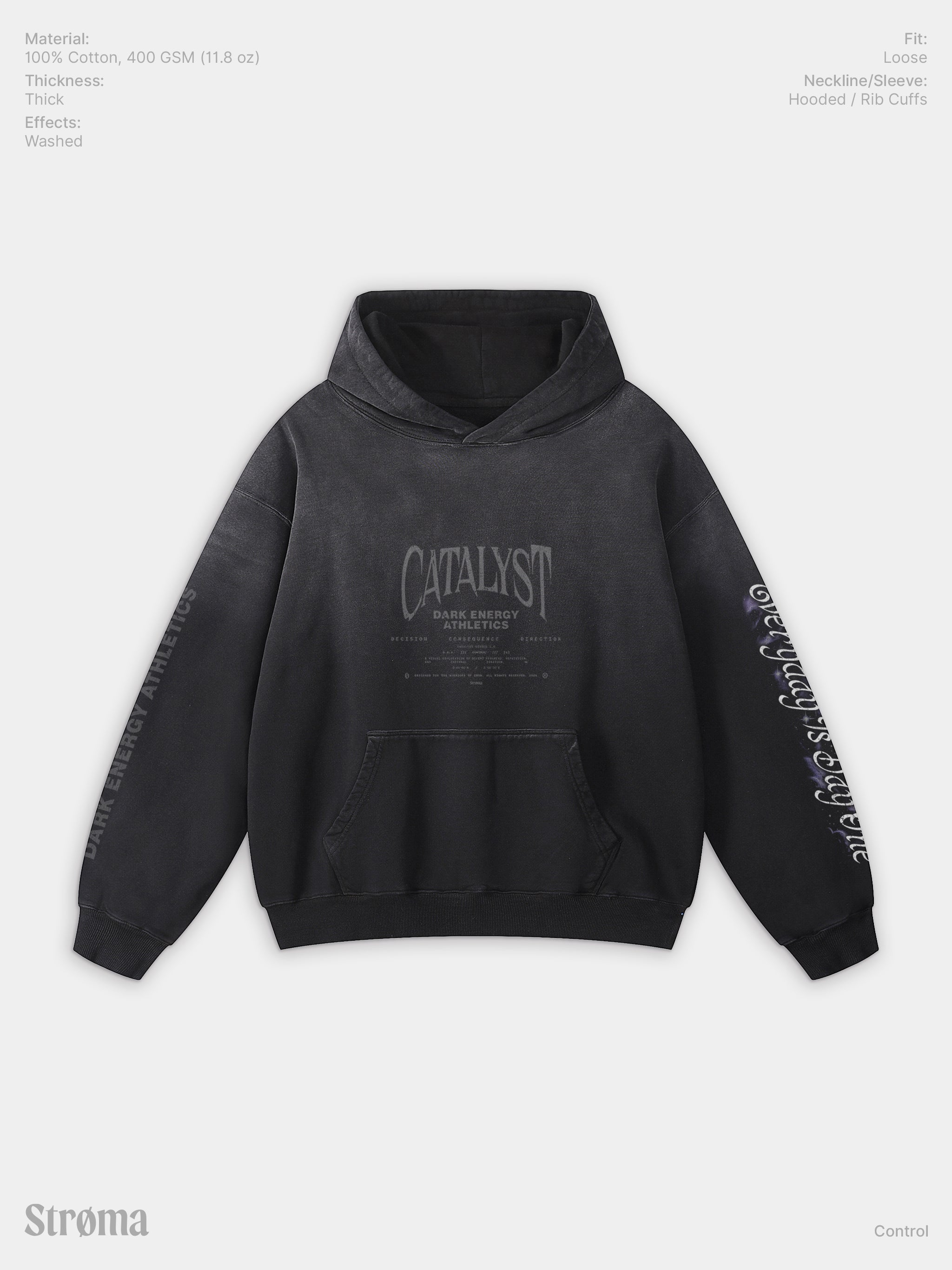 Control Heavyweight Sunfade Oversized Hoodie