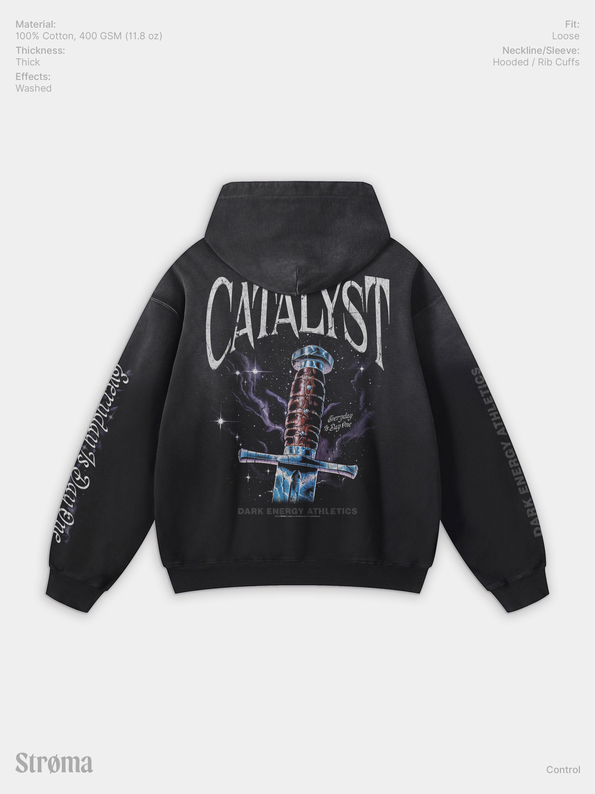 Control Heavyweight Sunfade Oversized Hoodie