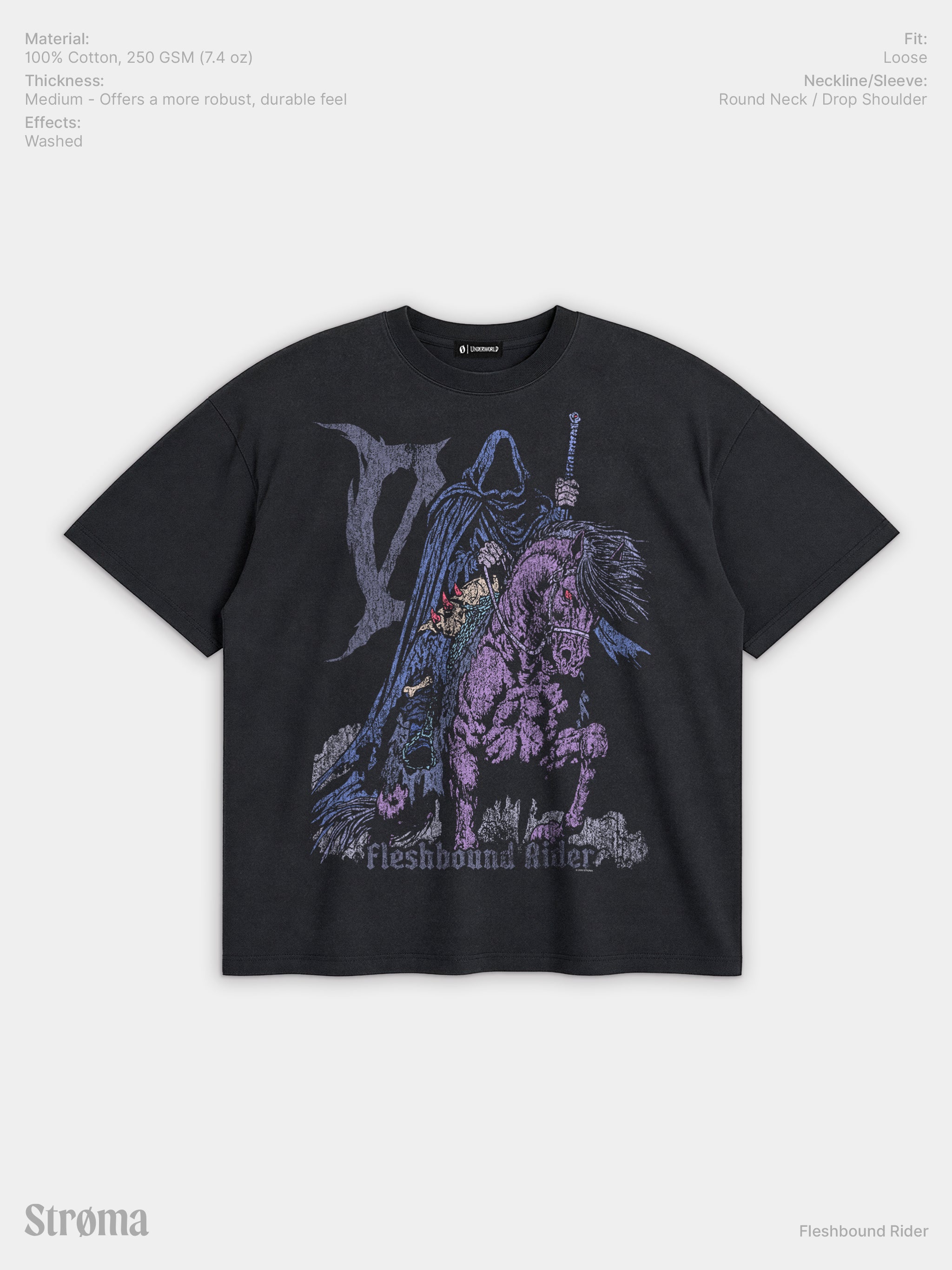 Fleshbound Rider Enzyme Washed T-Shirt