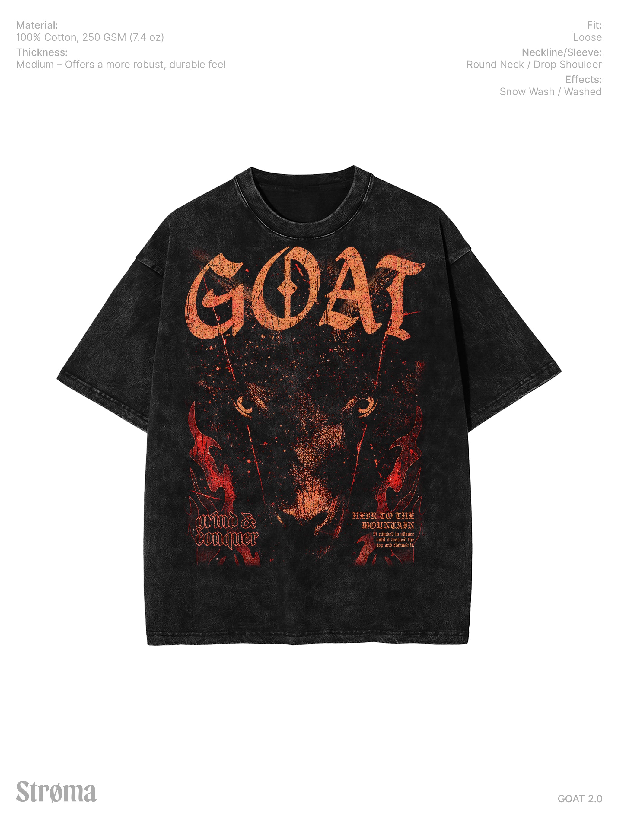 GOAT 2.0 Snow Washed T-Shirt