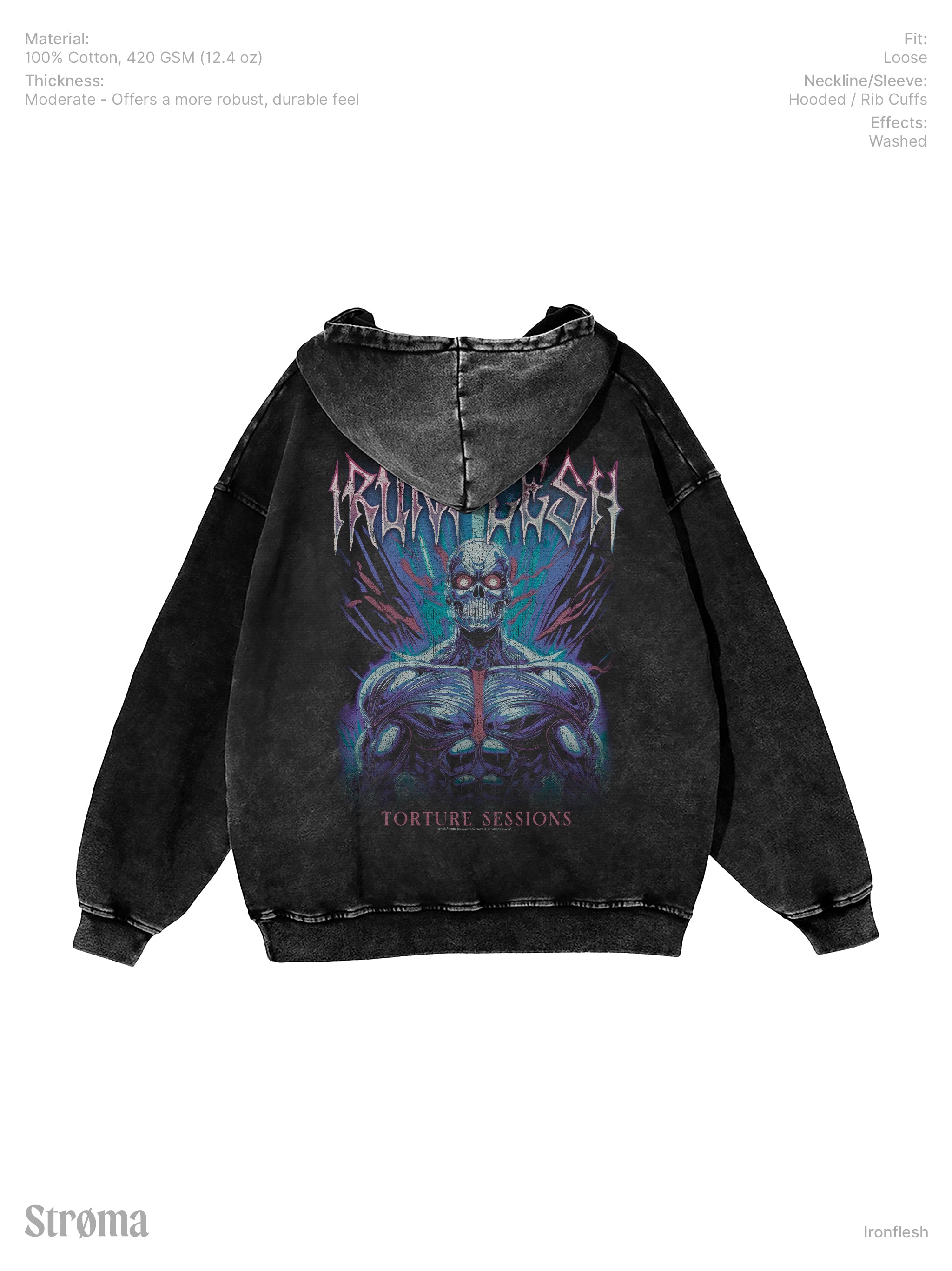 Ironflesh Snow Washed Hoodie