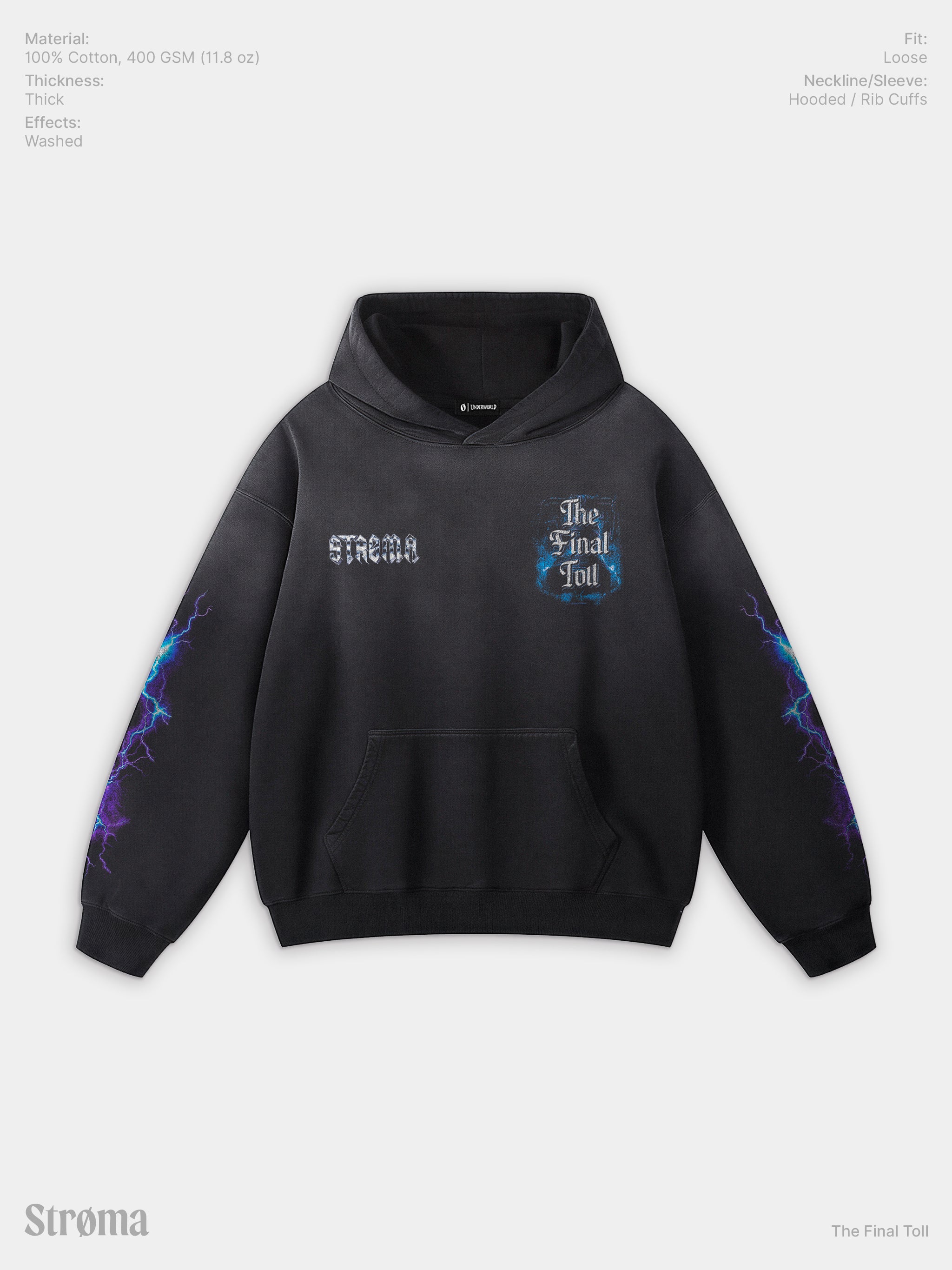The Final Toll Heavyweight Sunfade Oversized Hoodie