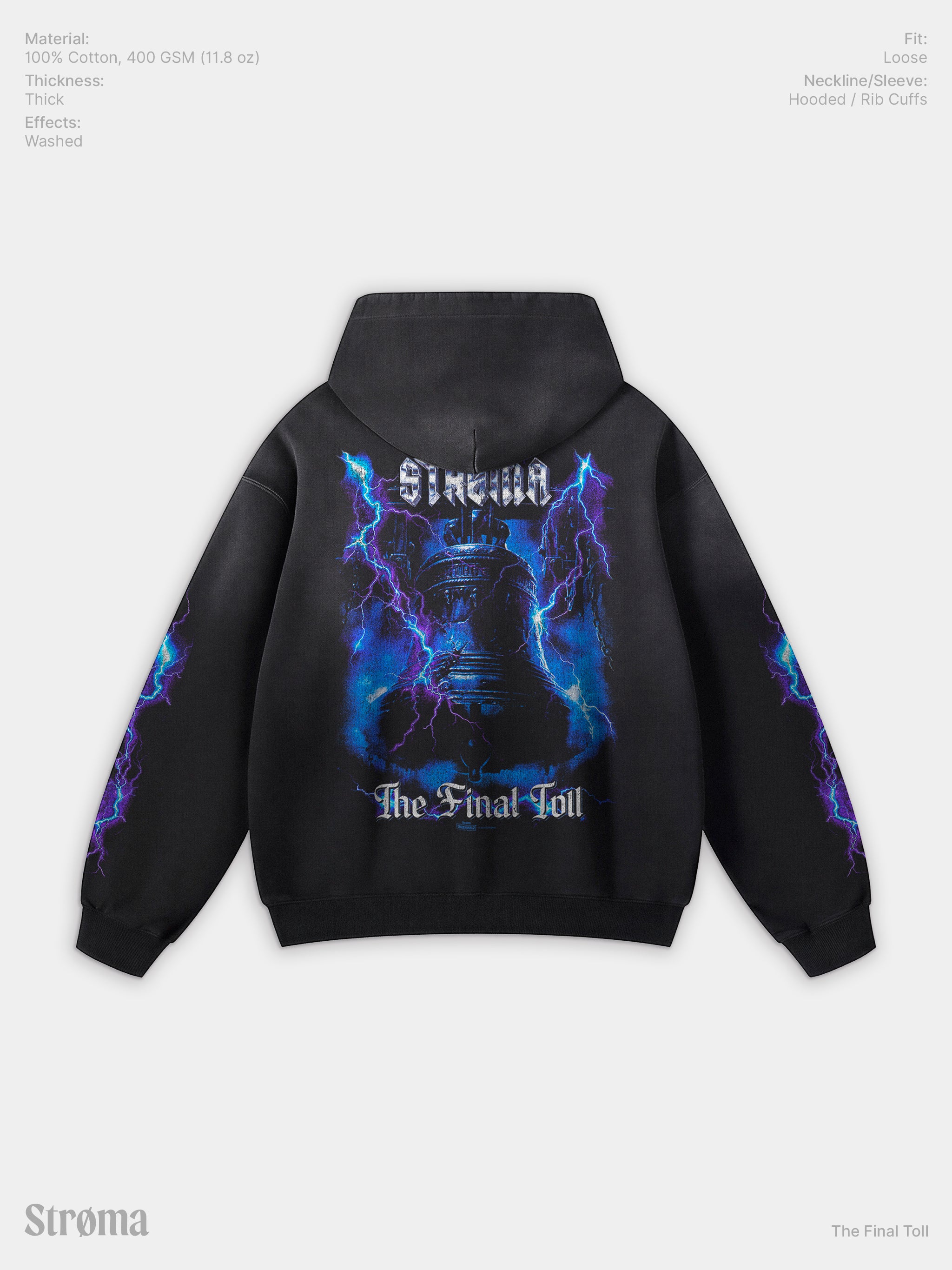 The Final Toll Heavyweight Sunfade Oversized Hoodie